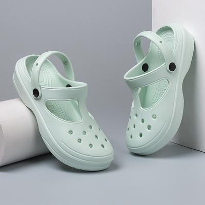 Bebealy Модные шлепанцы на толстой подошве Женские Уличные износостойкие Повседневные сандалии Классическая обувь из ЭВА Водонепроницаемая пляжная обувь Женская