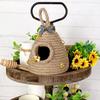 Honeycomb Decoration Jute Hanging Tiered Tray Decoration Mini Bird Nests Cute Handmade Honeycomb Bee Theme Party Ornaments