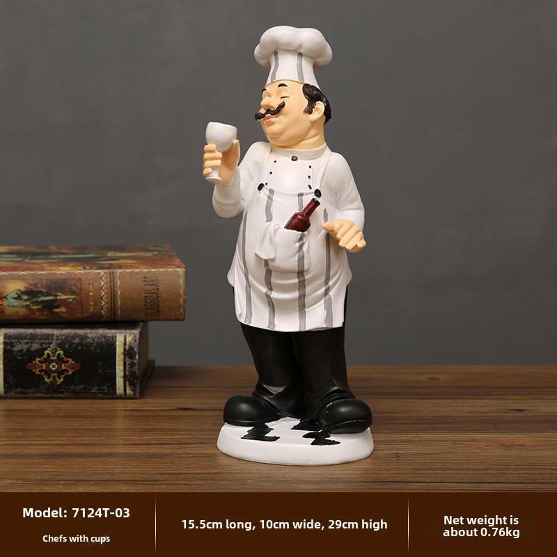Смола Фигурка Шеф-повара в Европейском Стиле Для Домашнего Декора, Украшение для Торговой Точки, Кофейного Столика