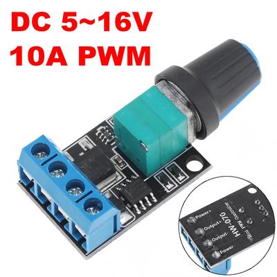 Регулятор напряжения 10А, 5-16 В, ШИМ, регулятор скорости двигателя постоянного тока, бесступенчатый регулятор скорости, светодиодный диммер, контроллер мощности