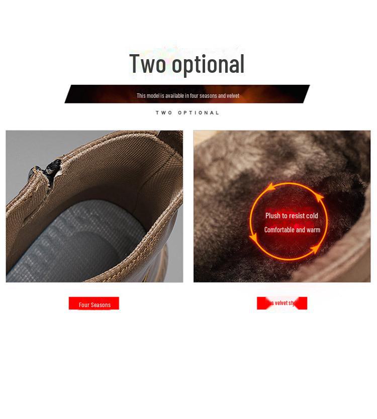 Мужские высокие зимние ботинки Martin с утолщенным бархатом для тепла и защиты от холода