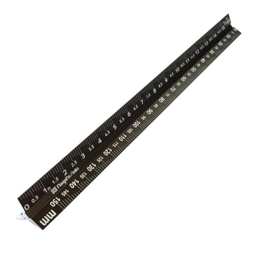 Niigata Seiki SK Made in Japan Aluminum Triangular Scale, Kaidan Measuring Scale, General Use, 15cm, Bronze, TSGA-15KD