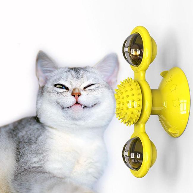 Высококачественные игрушки ветряной мельницы, головоломка для домашних животных, вращающийся проигрыватель с кистью, игрушки для кошек, ветряная мельница, котенок, интерактивные игрушки, товары для домашних животных