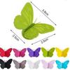 12pcs Butterfly Wine Glass Markers Silicone Wine Charms for Stem Glass 3D Drink Markers Identifiers Drink Tag
