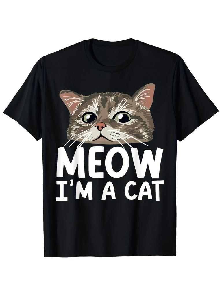 Funny "Meow I'm A Cat" Halloween Costume T-Shirt