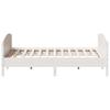 Solid Wood Bed without Mattress White 200x200 cm Pine Wood