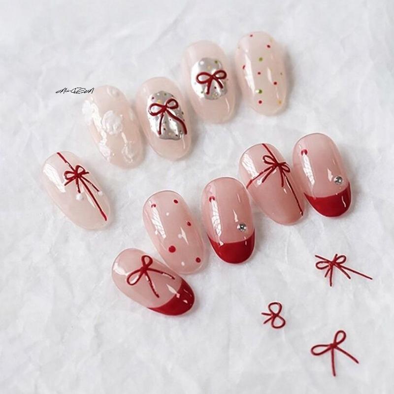3D Bowknot Silicone Nail Art Mold DIY Design Manicure Charms Decoration Carving Stamping Plates for Creative Nail Art