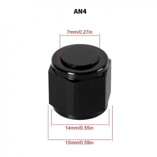 8Pcs 4AN 6AN 8AN 10AN 12AN Female Flare Fitting Cap Block off Nut Fuel Hose Cap