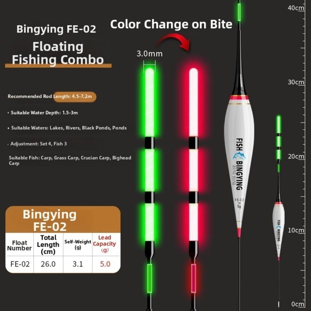 Intelligent Electronic Float Biting hook discoloration Luminous Fishing Float Group Fishing