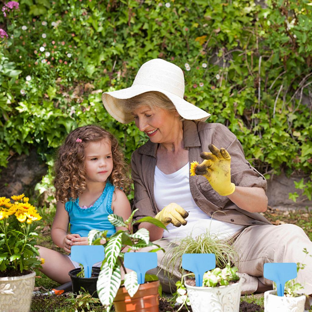 50 Pcs Garden Markers Plant Labels T-Type Plant Tags Outdoor Garden Sign