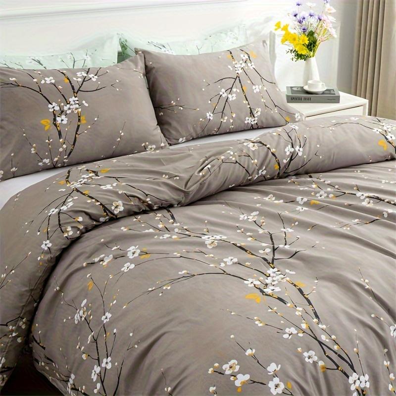 Bedding SetBedding Set Tree Branch Printing Bedding with Pillowcases Soft Lightweight Down Alternative Summer Bedding Sets
