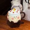 Ceramic Cup Creative Cake Water Cup Anime Mug Coffee Funny Cups Cute Mugs Original Breakfast Cups Personalized Gift Drinkware