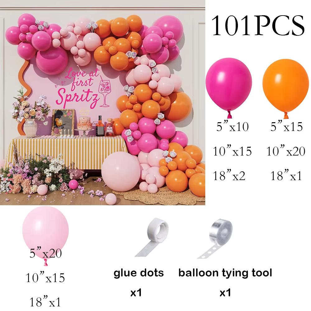 Rose Pink Balloons Garland Arch White Gold Confetti Balloon Kit Baby Shower Wedding Anniversary Birthday Party Decoration Globos