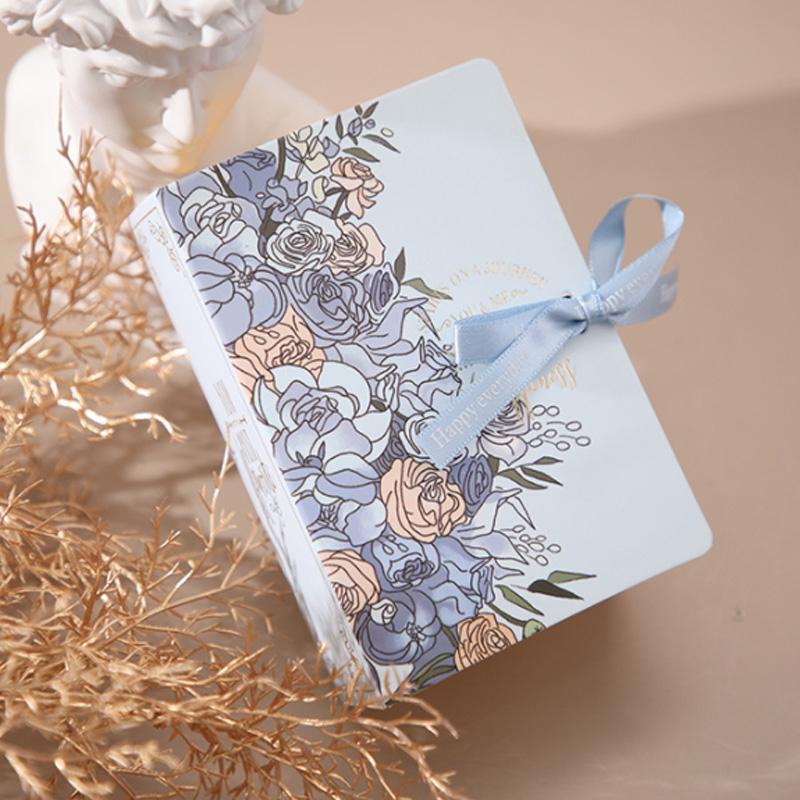 5Pcs Book Shape Candy Box Wedding Party Decortion Gift Packaging Bag Candy Dragee with Ribbon