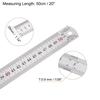 uxcell Stainless Steel Ruler, Straight Edge Measuring Tool for Woodworking, Painting, and Crafts, 50cm Long X 0.7mm Thick X 29mm Wide, Silver Tone