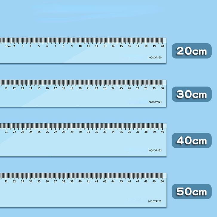 Прямая линейка 20/30/40/50 см, креативная прозрачная линейка из жесткого пластика, студенческие принадлежности, школьные принадлежности, офисные аксессуары