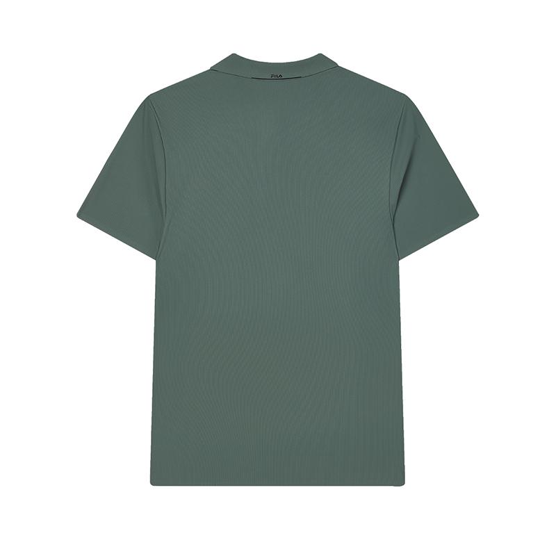 FILA Polo Shirts Men's Green Snake Green Polo Collar Moderate Straight Fit F11M422112FDG