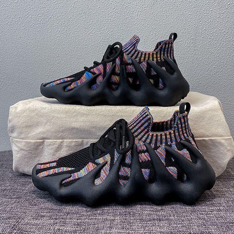 Осьминог весенние туфли новые fly-woven туфли сетчатые спортивные папины туфли парные носки обувь