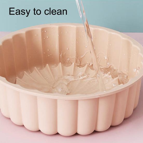 Безопасная силиконовая форма для выпечки, круглая термостойкая ручная работа