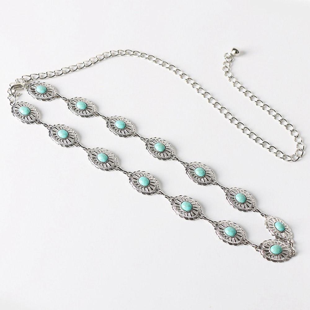 Dress Accessories Women Belts All-match Metal Belt Women Waist Chain Ethnic Style Bohemian Belts