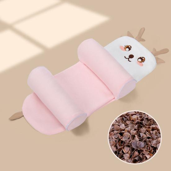 Хлопковая подушка для поддержки ребенка Регулируемая подушка для головы младенца для новорожденных 0-12 месяцев Эргономичный дизайн Подушка для детской кроватки