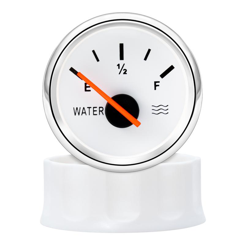 Boat Car 52MM Water Level Gauges 0-190ohm Red Light Marine Water Tank Level Indicator Meter Water Level Sensor 100-550MM Custom