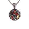 Silver Spartan Men Necklace, Warrior Mens Necklace, Celtic Warrior Pendant, Mens Warrior Necklace