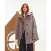 unifree Retro Loose Hooded Down Jacket with Fur Collar