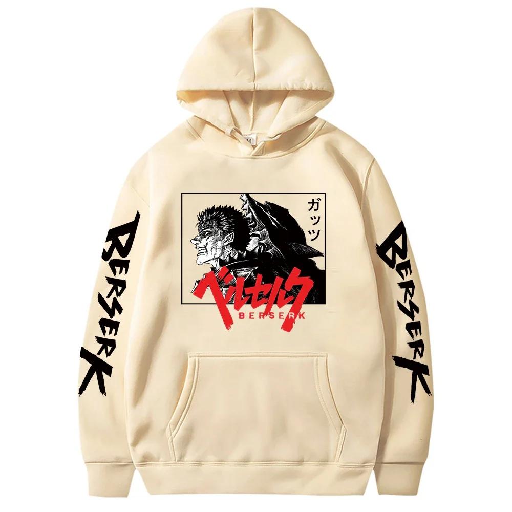 Japan anime Berserk Guts Hoodies Sweatshirt Loose Casual Manga Hip Hop Man Cartoon Woman Cloths Oversized hoodies sweatshirt