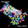 100pcs Mixed Color PE Plastic Stoppers Drill  Floats Balls Fishing Cross Beads Double Pearl