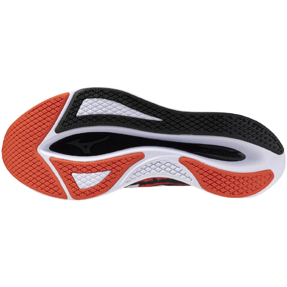 Mizuno Wave Rebellion Flash 2 Running Shoes, Jogging, Marathon, Training, Sports, Lightweight, Resilient, Thick Sole, Akaoni x Aooni, Size 22.5 cm, 2E