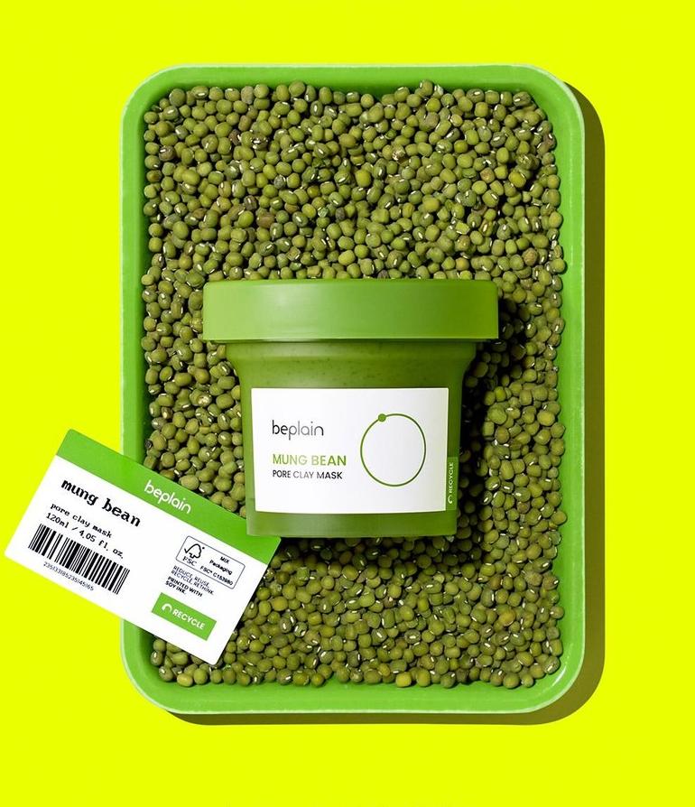[beplain X LeoJ] Mung Bean Pore Clay Mask 120ml