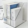 1/2pcs Desktop File Folder Book Magazine Holder Plastic Desk Document Paper Organizer Vertical Storage Rack Office Stand Shelf