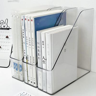 1/2 шт. Настольная папка для файлов Книга Журнальный держатель Пластиковый настольный органайзер для документов Вертикальная стойка для хранения Офисная подставка Полка