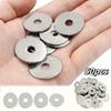 50 Pcs M6 304 Stainless Steel Flat Washers - Galvanized Thickened Metal Spacers for Indoor & Outdoor Use Rustproof 6x20x1.5mm