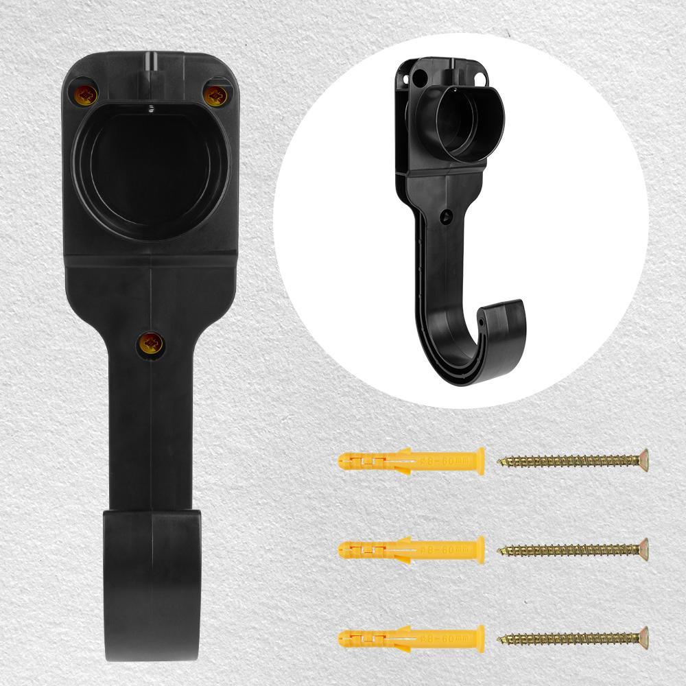 Для зарядки электромобиля Держатель кабеля зарядного устройства EV Настенный кронштейн Гнездо головки пистолета Автоаксессуары Для разъема Тип 2 Вилка ЕС Универсальный