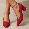 Women's Shoes Shallow Women's High Heels Fashion Plus Size Solid Office and Career Sexy Pointed Toe Heels Women