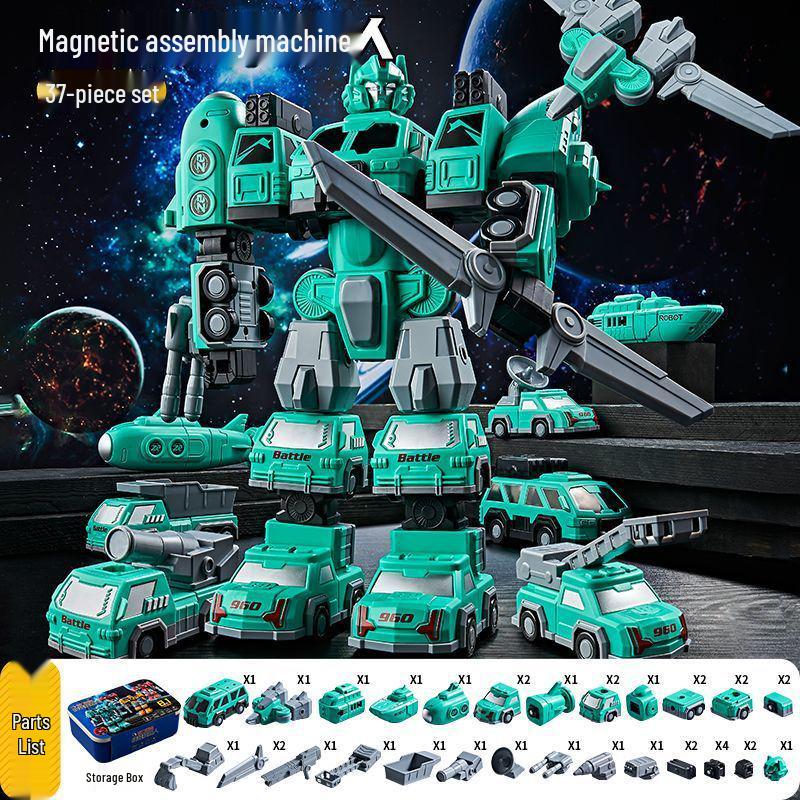 Детские магнитные конструкторы: 3D робот-меха Оптимус Прайм Образовательная игрушка