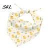 Dog Bandana Soft Fabric Cute Duck Cat Bandana, Yellow Print Pet Breathable Scarf Scarf, Adjustable Triangular Neck for Cats Small Dogs