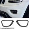 Накладка рамка крышки передней противотуманной фары для Jeep Grand Cherokee 2014-2016 углеволокно
