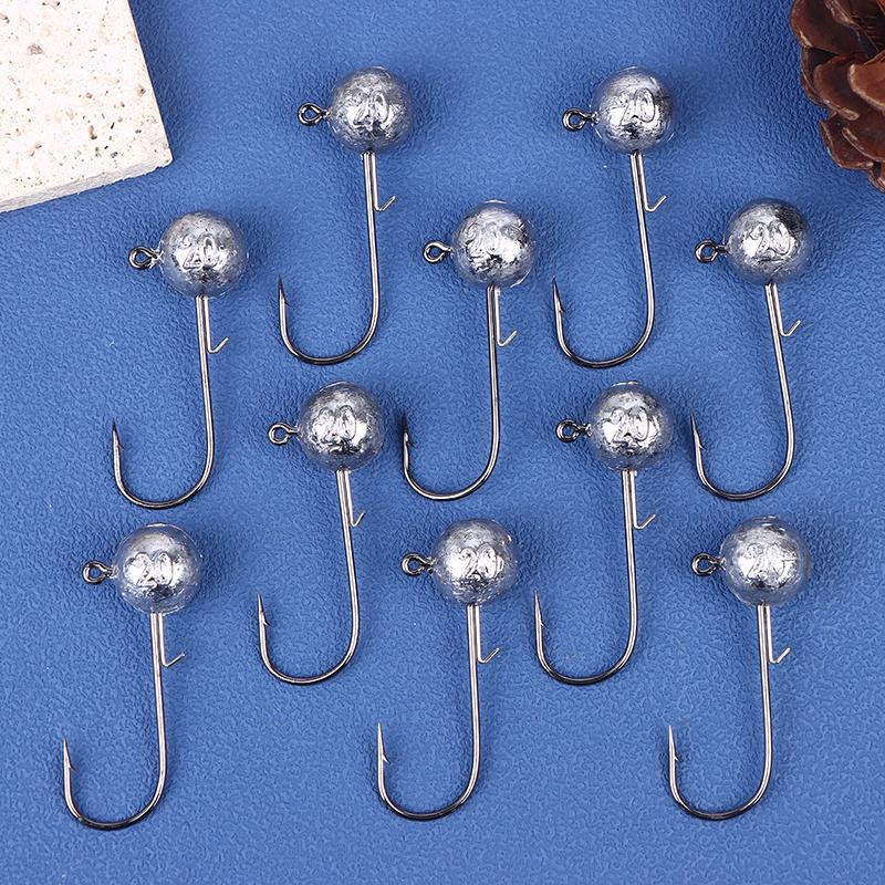 Палисандровые Джиг-головки Рыболовный Крючок Длинное Ушко Широкий Зазор 5Г 7Г 10Г 14Г Неокрашенные Шарик Острые Джиг-головки Для Форели Окуня Рыболовные Снасти