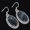 Natural Gabbro Stone Gemstone 925 Solid Sterling Silver Gift Earring 1.58" l5Z43