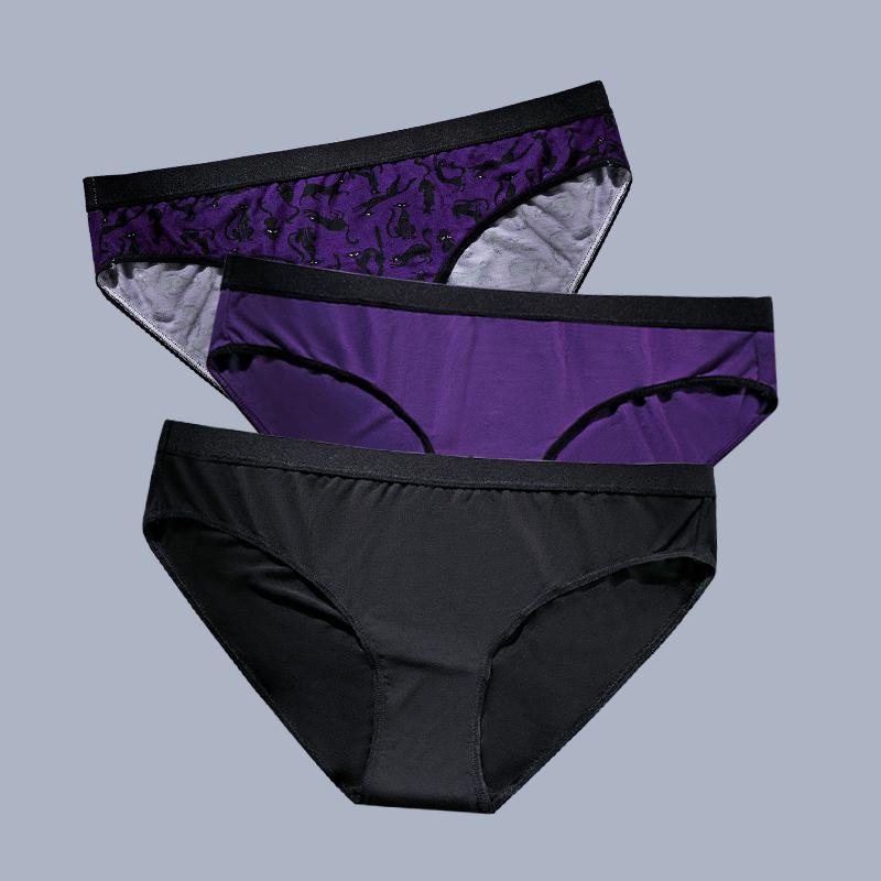 BONITOS 3 шт., сексуальные женские трусы с принтом, женские трусики с высокой талией, трусы больших размеров