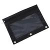 3 Holes Pencil Case Zipper Transparent Loose-Leaf Binder Oxford Cloth School Stationery File Storage Bag Office Supplies