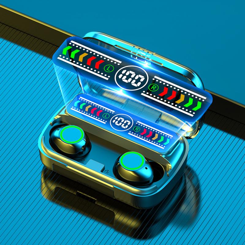 Новая Bluetooth-гарнитура M100 с большим экраном, бегущей лошадью, лампой, цифровым дисплеем и мобильным источником питания с цифровым дисплеем, спортивные наушники-вкладыши