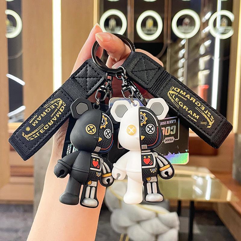 Steampunk Mechanical Bear Keychain Pendant - Unique Gift Doll