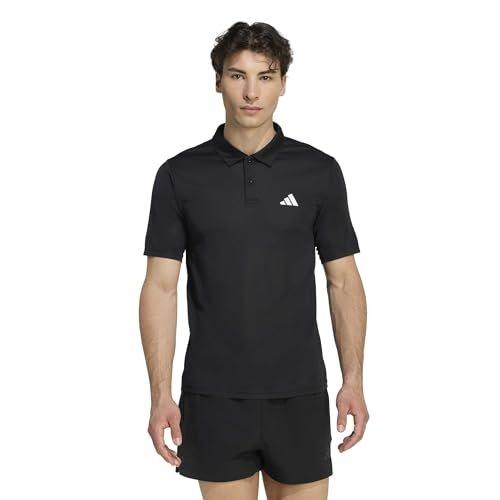 adidas Men's Workout Essentials Base Polo Shirt, Climacool Athletic Short Sleeve Polo, Black, Size 3L (DE092 KA3563)