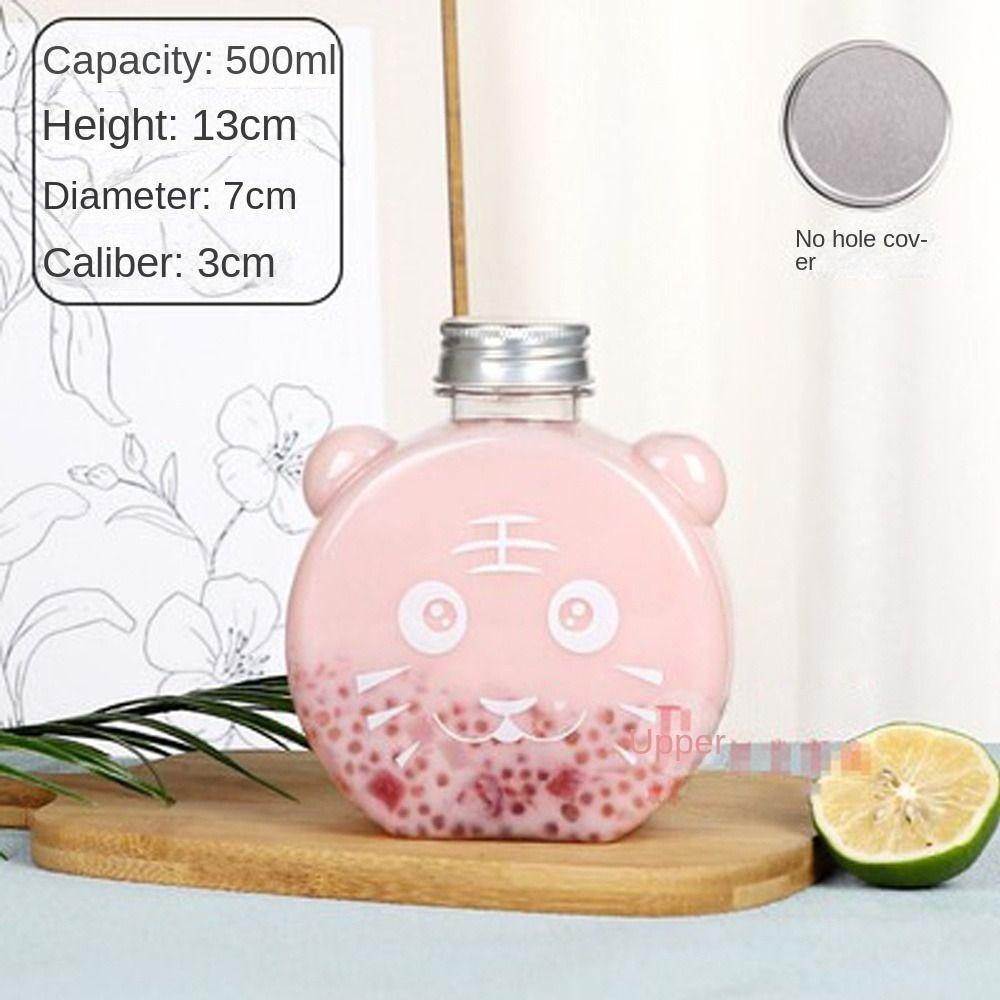 2 шт. с крышками, бутылка для воды, одноразовые прозрачные бутылки для напитков с медведем, милый контейнер для меда, вечеринка