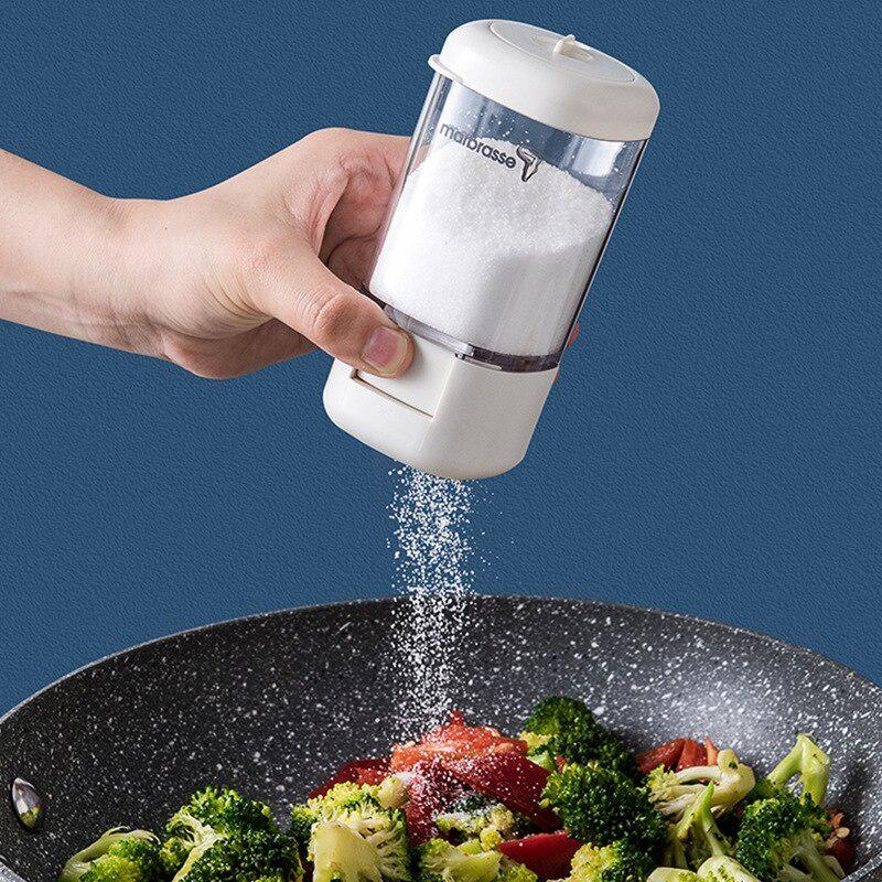 Measurable Salt Control Bottle Kitchen Seasoning Bottle Combination Suit Household Seasoning Jar Bottle Press Type Salt Sprink