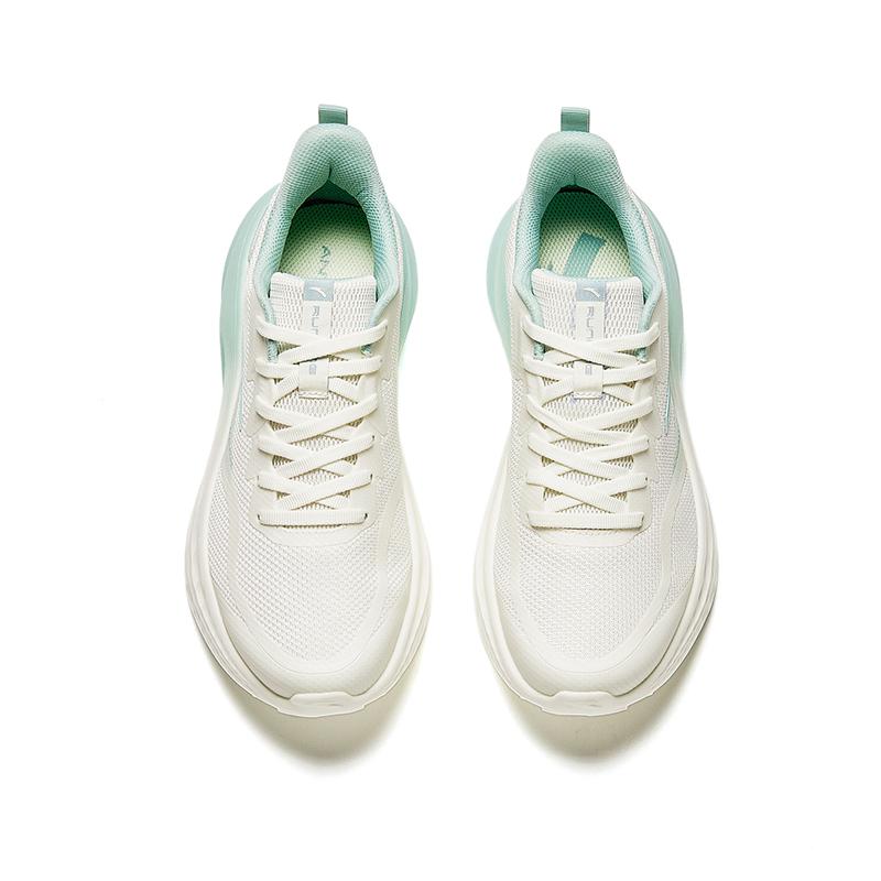 Anta Cushioning, Wear Resistant Low top Casual Running Shoes Women's White Teal Blue 922415522-3